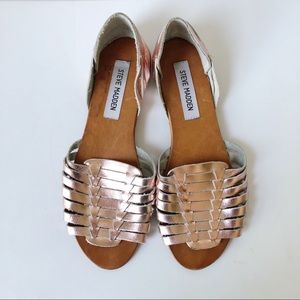 Steve Madden Peep Toe Slip On Woven Moccasins 8